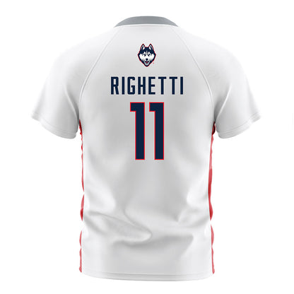 UConn - NCAA Women's Soccer : Tiana Righetti - White Soccer Jersey-1