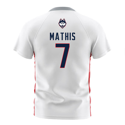 UConn - NCAA Women's Soccer : naomi mathis - White Soccer Jersey