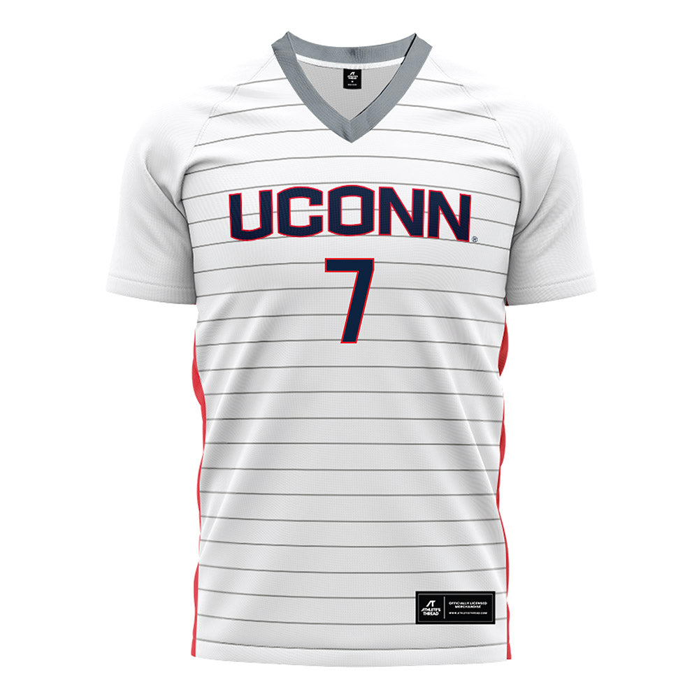 UConn - NCAA Women's Soccer : naomi mathis - White Soccer Jersey