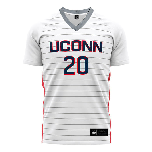 UConn - NCAA Women's Soccer : Brooke Brown - White Soccer Jersey-0