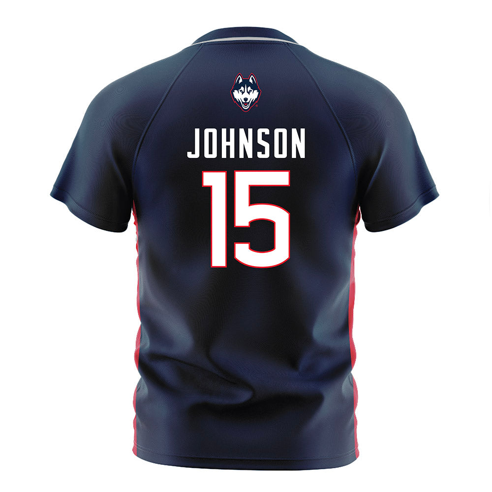 UConn - NCAA Women's Soccer : Anaya Johnson - Navy Soccer Jersey