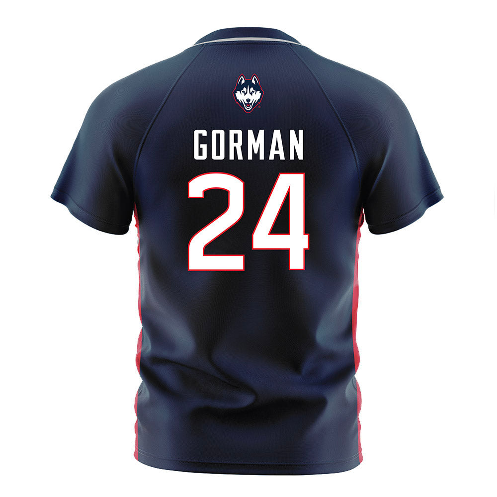 UConn - NCAA Women's Soccer : Kileigh Gorman - Navy Soccer Jersey