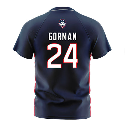UConn - NCAA Women's Soccer : Kileigh Gorman - Navy Soccer Jersey