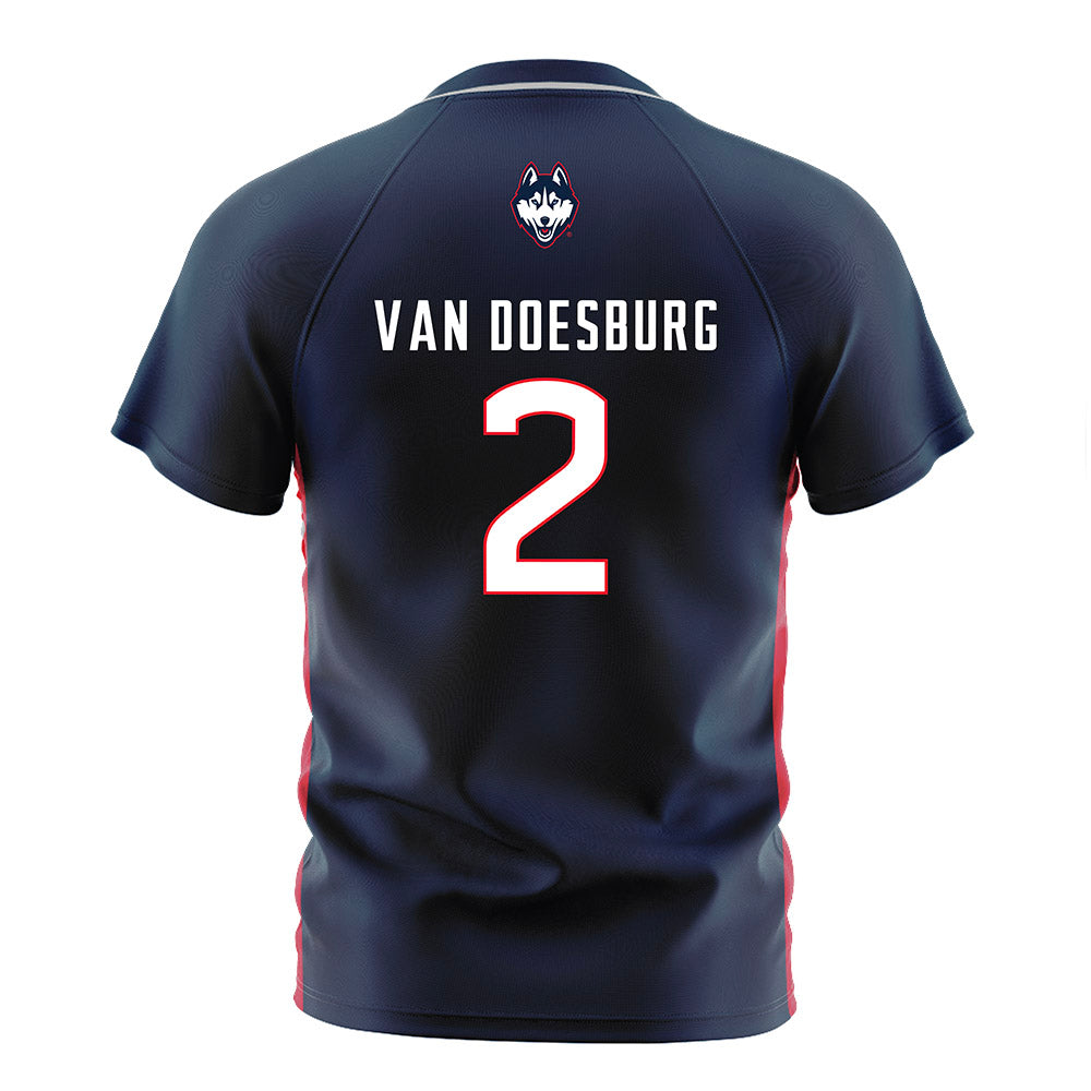 UConn - NCAA Women's Soccer : Maree-Anne Van Doesburg - Navy Soccer Jersey-1