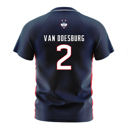 UConn - NCAA Women's Soccer : Maree-Anne Van Doesburg - Navy Soccer Jersey-1