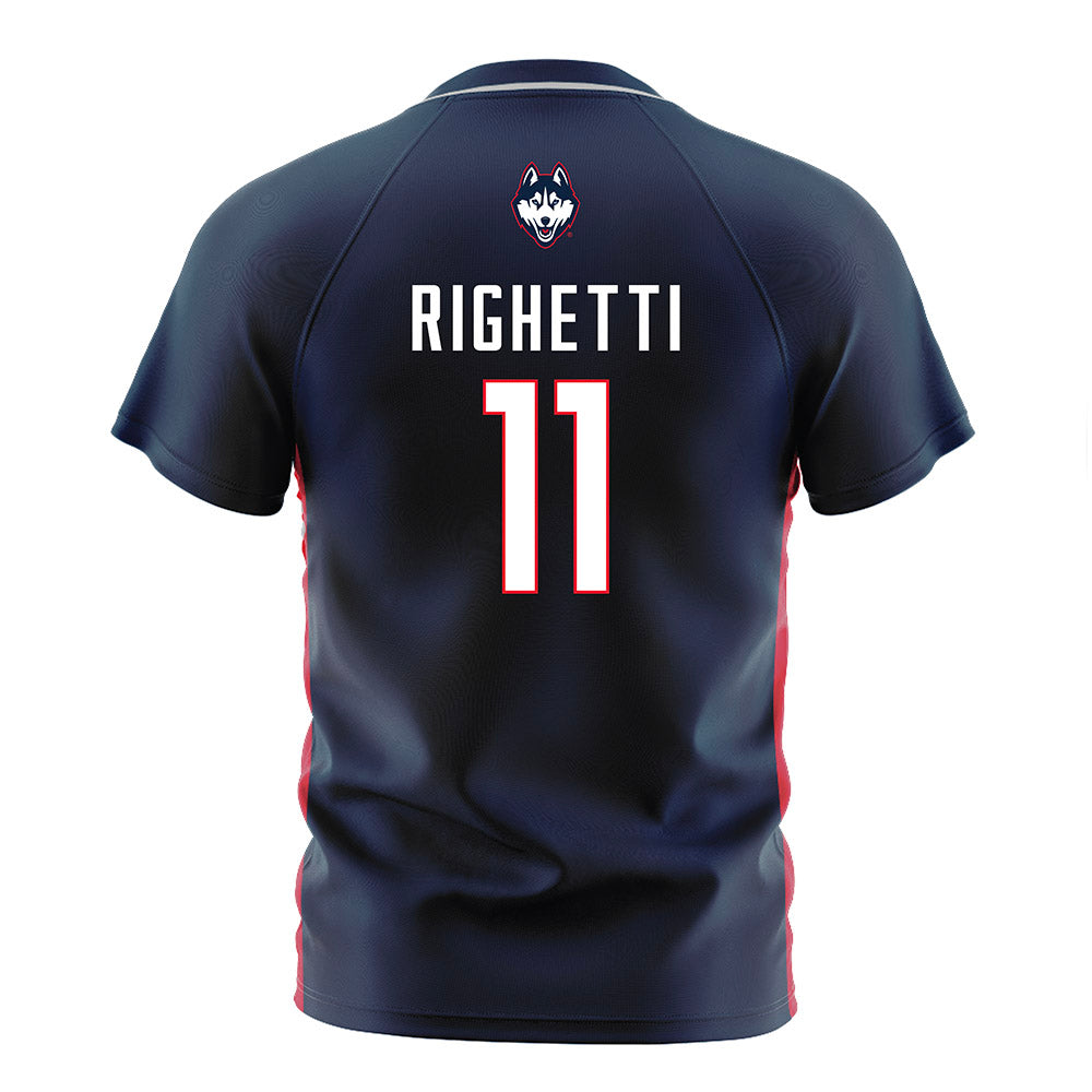 UConn - NCAA Women's Soccer : Tiana Righetti - Navy Soccer Jersey-1