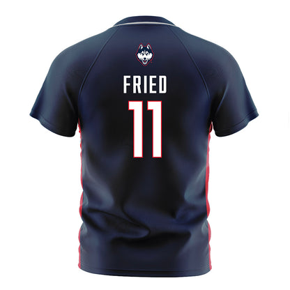 UConn - NCAA Women's Soccer : Maddie Fried - Navy Soccer Jersey