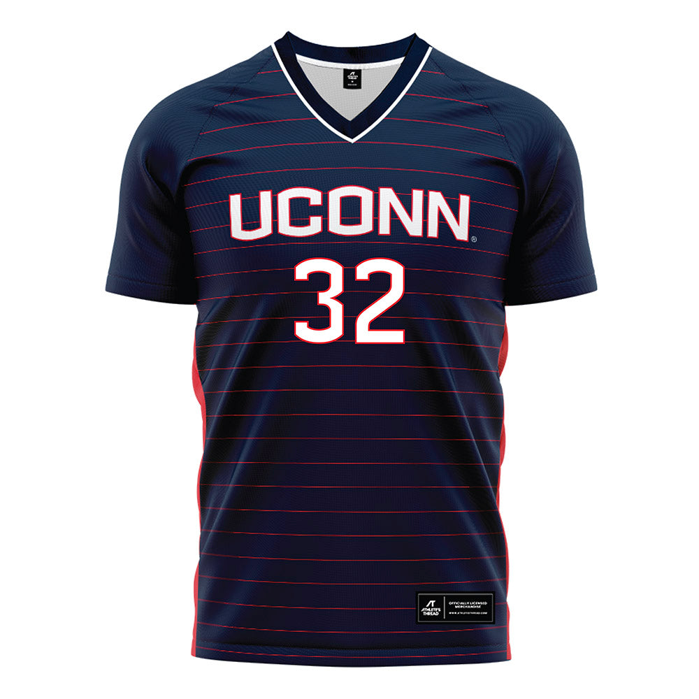UConn - NCAA Women's Soccer : Ines Nourani - Navy Soccer Jersey-0