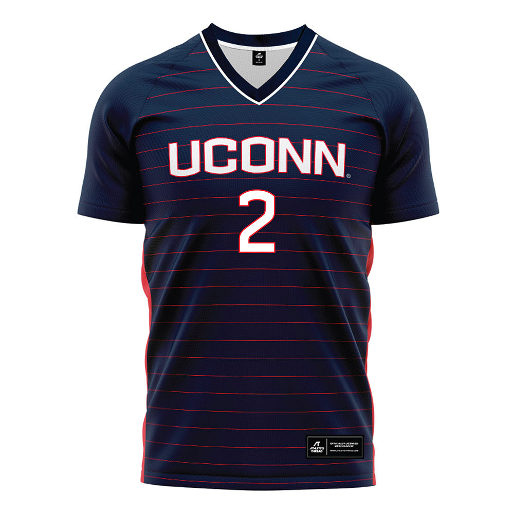 UConn - NCAA Women's Soccer : Maree-Anne Van Doesburg - Navy Soccer Jersey-0
