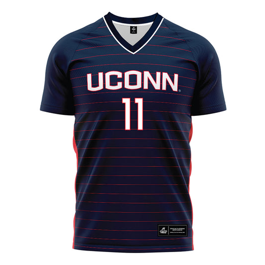 UConn - NCAA Women's Soccer : Tiana Righetti - Navy Soccer Jersey-0