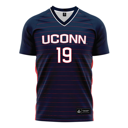 UConn - NCAA Women's Soccer : Jessica Carr - Navy Soccer Jersey