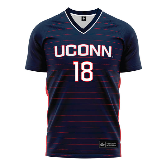 UConn - NCAA Women's Soccer : Riley Prozzo - Navy Soccer Jersey-0