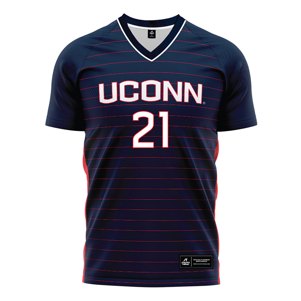 UConn - NCAA Women's Soccer : Se-Hanna Mars - Navy Soccer Jersey