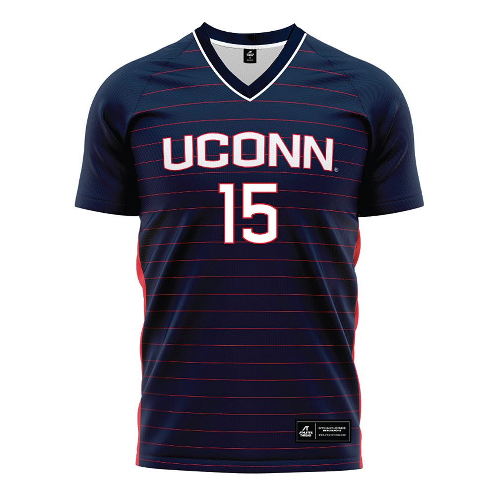 UConn - NCAA Women's Soccer : Anaya Johnson - Navy Soccer Jersey