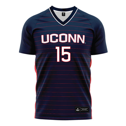 UConn - NCAA Women's Soccer : Anaya Johnson - Navy Soccer Jersey