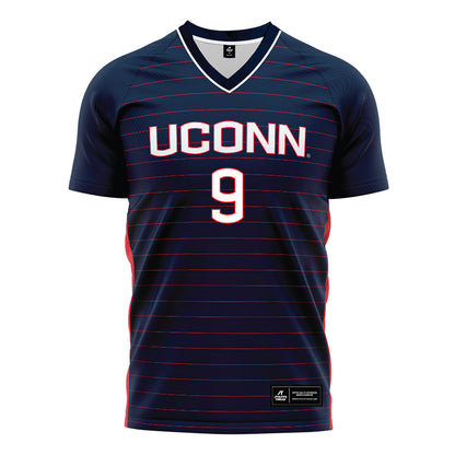 UConn - NCAA Women's Soccer : Austin Brummett - Navy Soccer Jersey-0