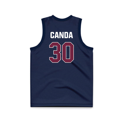 FDU - NCAA Men's Basketball : Andrew Canda - Blue Basketball Jersey-1
