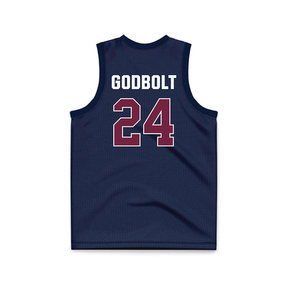 FDU - NCAA Men's Basketball : Elijah Godbolt - Blue Basketball Jersey-1