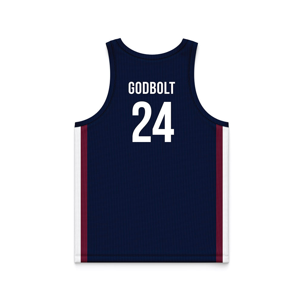 FDU - NCAA Men's Basketball : Elijah Godbolt - Blue Basketball Jersey-1