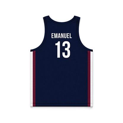 FDU - NCAA Men's Basketball : Jo'el Emanuel - Blue Basketball Jersey-1