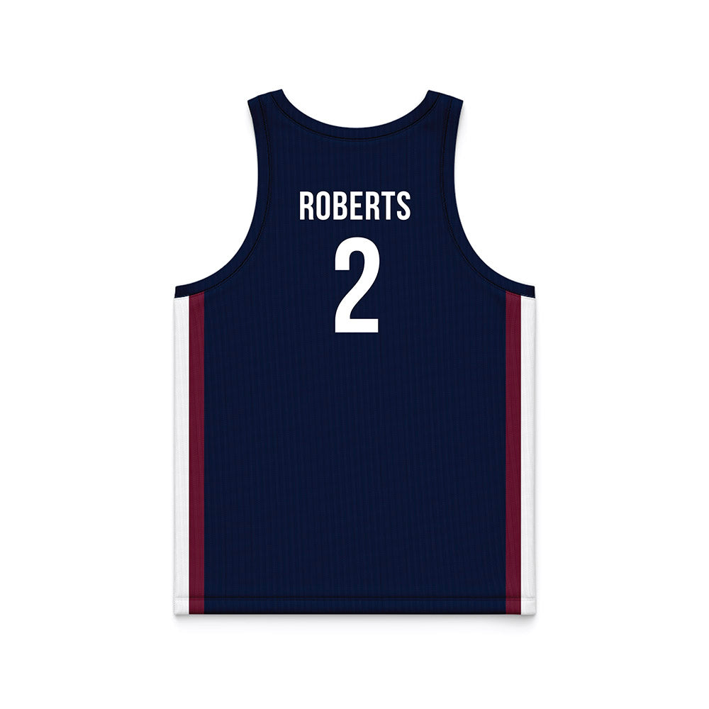 FDU - NCAA Men's Basketball : Demetre Roberts - Blue Basketball Jersey-1