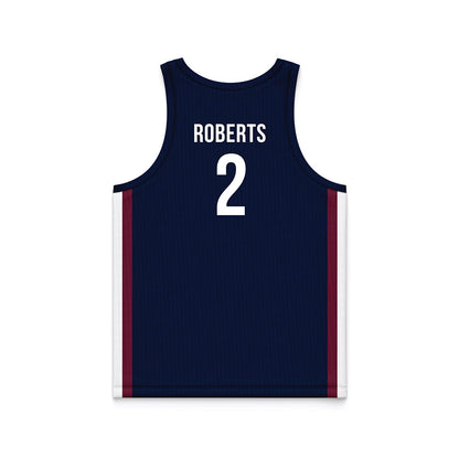FDU - NCAA Men's Basketball : Demetre Roberts - Blue Basketball Jersey-1