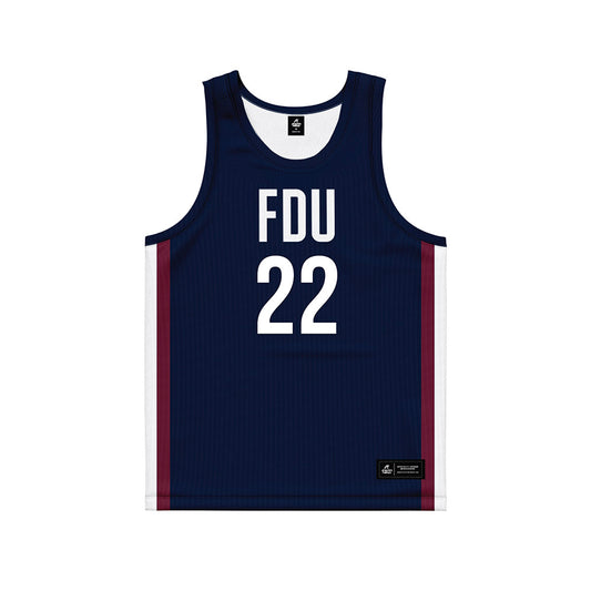 FDU - NCAA Men's Basketball : Trevon Blassingame - Blue Basketball Jersey-0