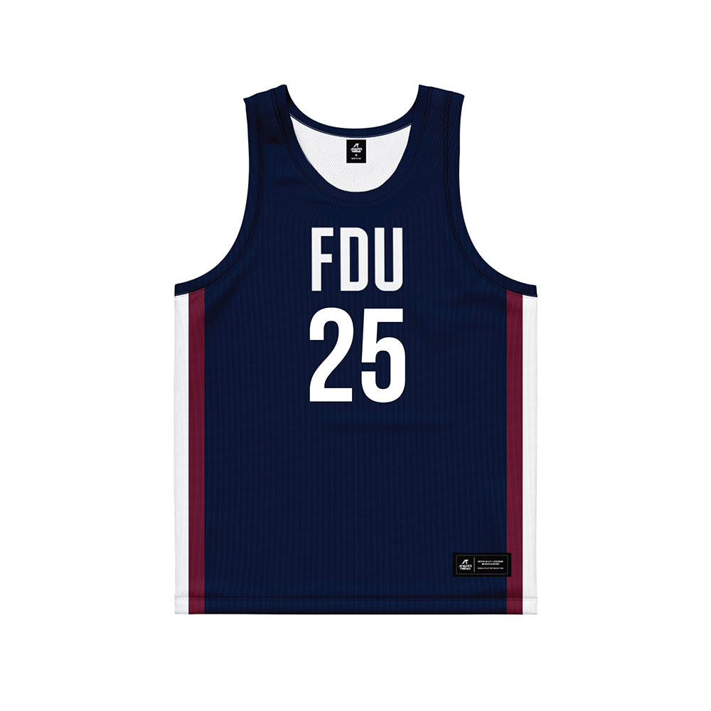 FDU - NCAA Men's Basketball : Daniel Rodriguez - Blue Basketball Jersey-0