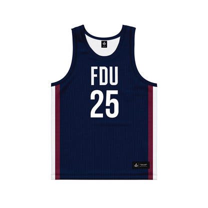 FDU - NCAA Men's Basketball : Daniel Rodriguez - Blue Basketball Jersey-0