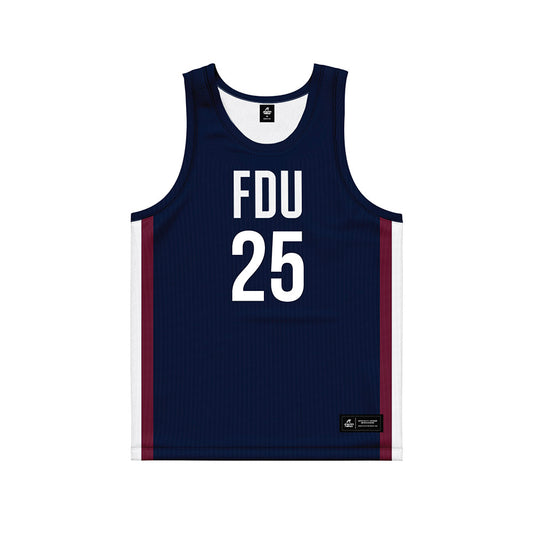 FDU - NCAA Men's Basketball : Daniel Rodriguez - Blue Basketball Jersey-0