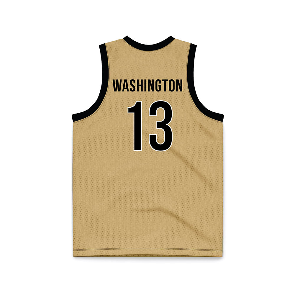 Vanderbilt - NCAA Men's Basketball : Jalen Washington - Gold Basketball Jersey-1