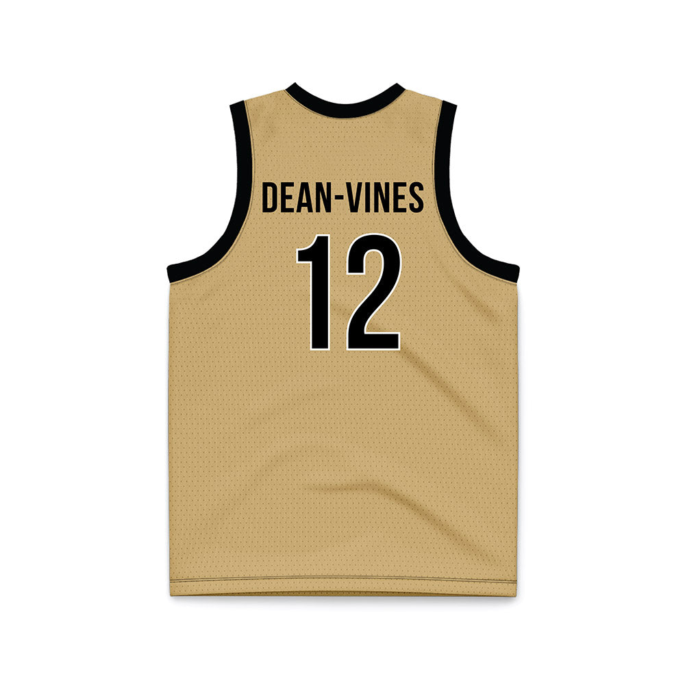 Vanderbilt - NCAA Men's Basketball : Jaylon Dean-Vines - Gold Basketball Jersey-1