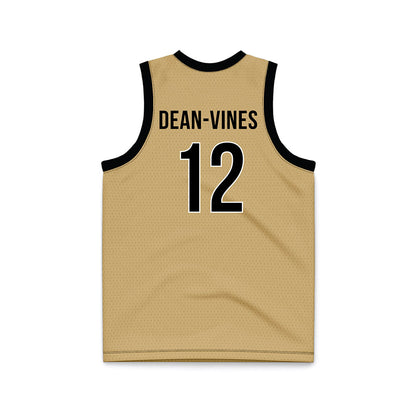 Vanderbilt - NCAA Men's Basketball : Jaylon Dean-Vines - Gold Basketball Jersey-1