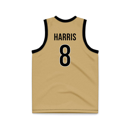 Vanderbilt - NCAA Men's Basketball : Tyler Harris - Gold Basketball Jersey-1