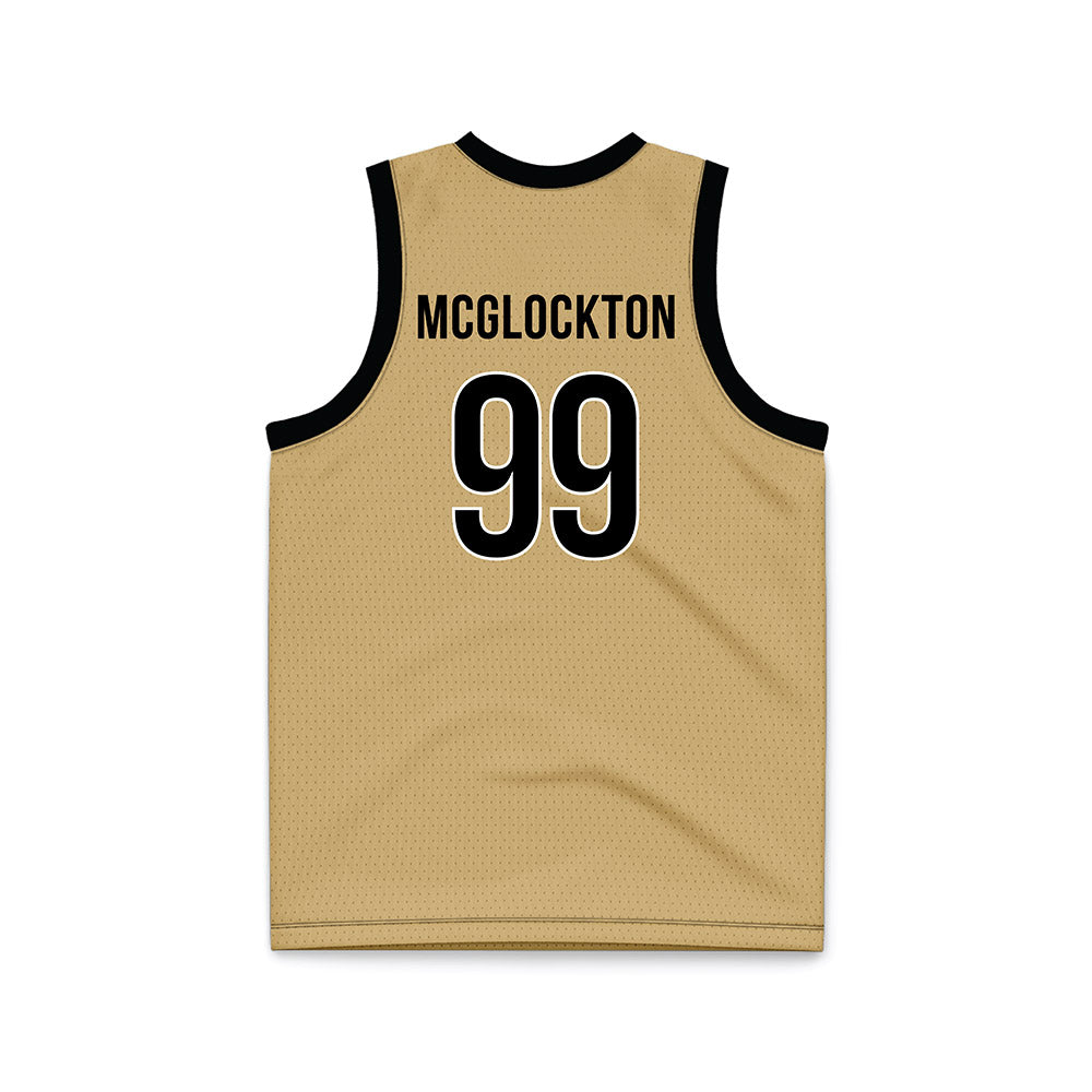 Vanderbilt - NCAA Men's Basketball : Devin Mcglockton - Gold Basketball Jersey-1