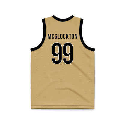 Vanderbilt - NCAA Men's Basketball : Devin Mcglockton - Gold Basketball Jersey-1