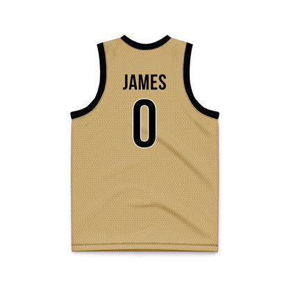 Vanderbilt - NCAA Men's Basketball : Michael James - Gold Basketball Jersey-1