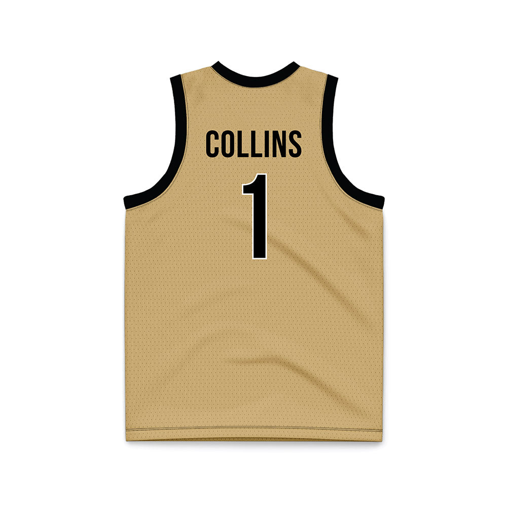 Vanderbilt - NCAA Men's Basketball : Frankie Collins - Gold Basketball Jersey-1