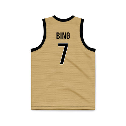 Vanderbilt - NCAA Men's Basketball : Chandler Bing - Gold Basketball Jersey-1