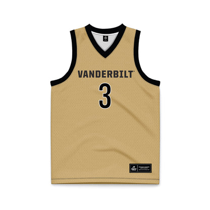 Vanderbilt - NCAA Men's Basketball : Tyler Tanner - Gold Basketball Jersey-0