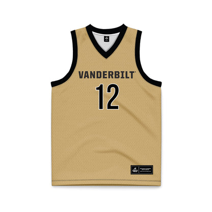 Vanderbilt - NCAA Men's Basketball : Jaylon Dean-Vines - Gold Basketball Jersey-0