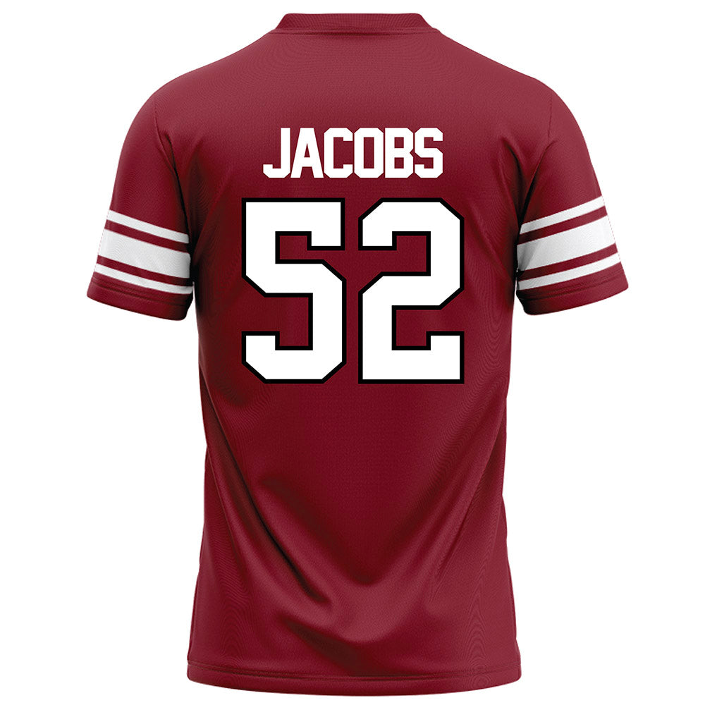 NCCU - NCAA Football : David Jacobs - Maroon Football Jersey-1