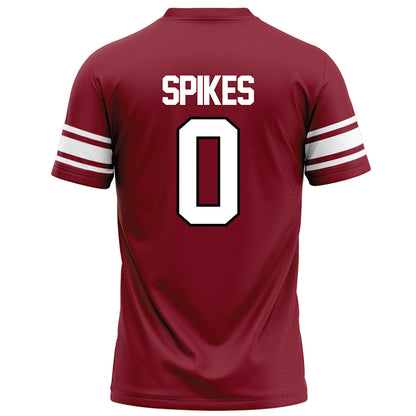 NCCU - NCAA Football : Chauncey Spikes - Maroon Football Jersey-1