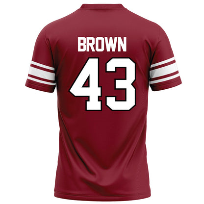 NCCU - NCAA Football : William Brown - Maroon Football Jersey