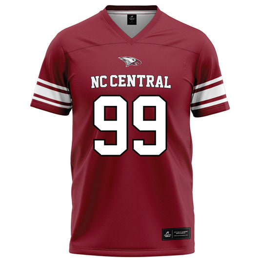 NCCU - NCAA Football : Khareem Thompson - Maroon Football Jersey-0