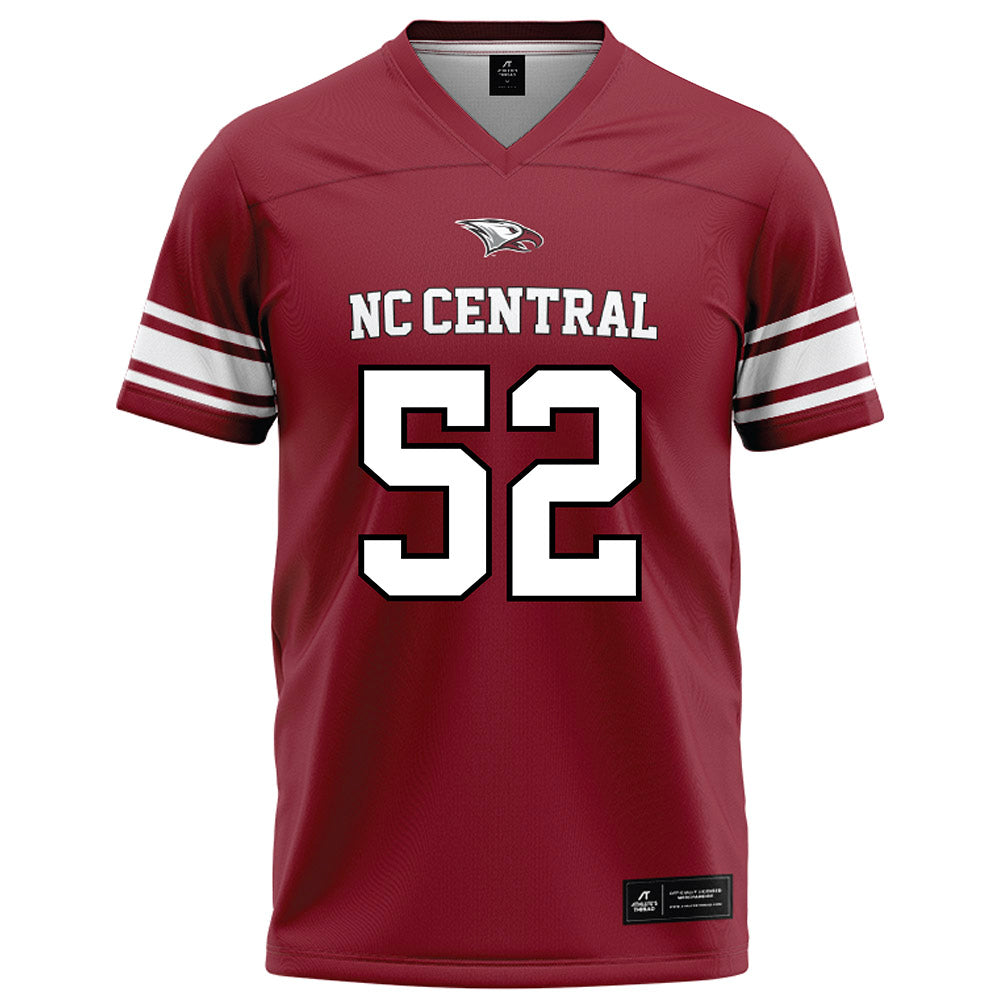 NCCU - NCAA Football : David Jacobs - Maroon Football Jersey-0