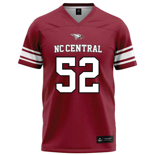 NCCU - NCAA Football : David Jacobs - Maroon Football Jersey-0