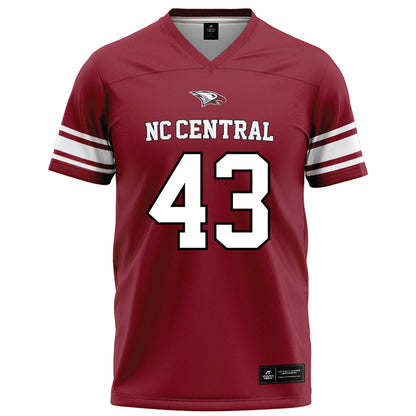 NCCU - NCAA Football : William Brown - Maroon Football Jersey