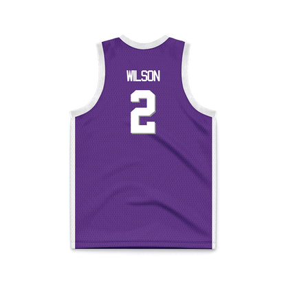 Kansas State - NCAA Men's Basketball : Exavier Wilson - Purple Basketball Jersey-1