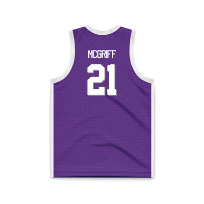 Kansas State - NCAA Men's Basketball : Khamari McGriff - Purple Basketball Jersey-1
